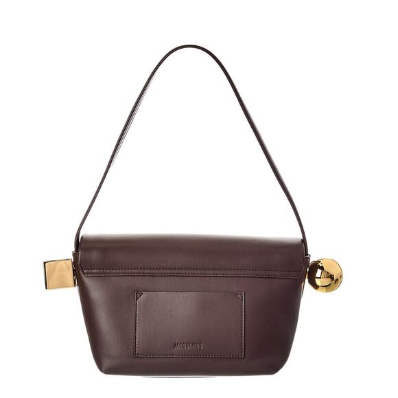 Jacquemus The Rond Carre Leather Shoulder Bag, Brown - Picture 2 of 5
